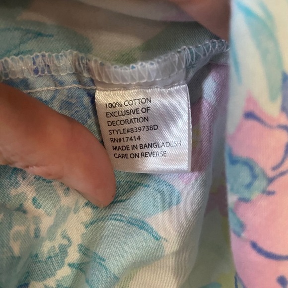 Miss Elaine Floral Print Zip Front Lounger Robe‎ Womens Large Blue Green Pink - Picture 7 of 7